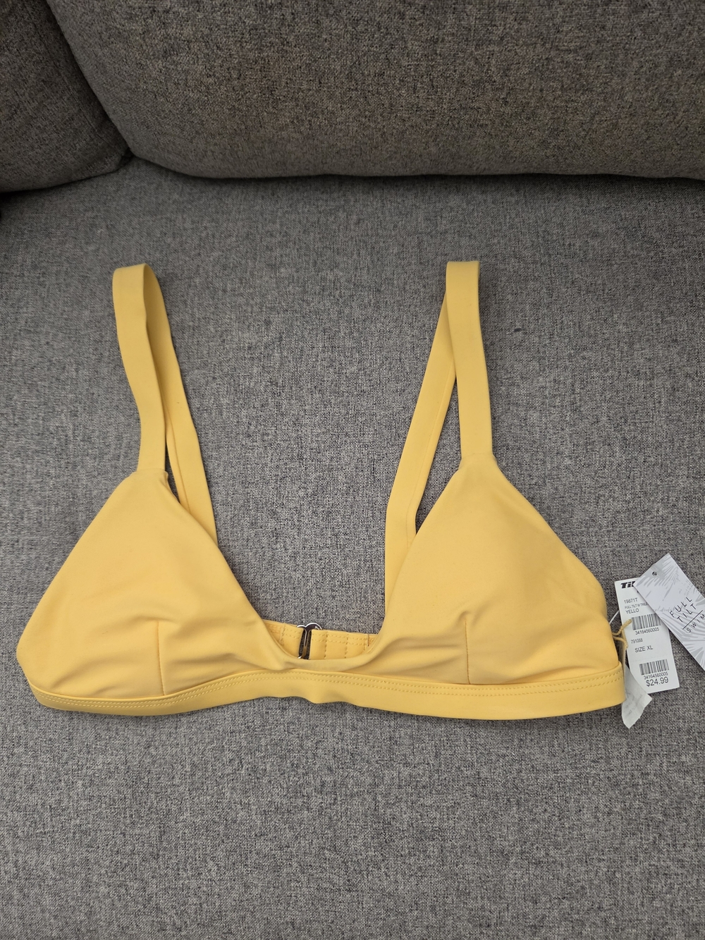 3Full Tilt Yellow Bralette with Back Clasp